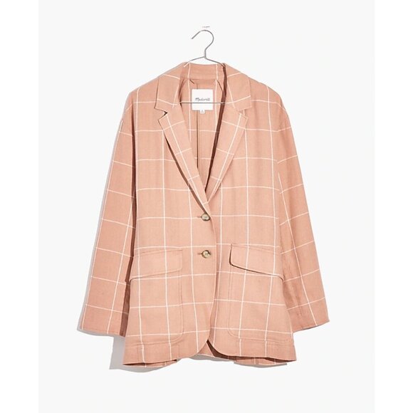 Madewell Breezewoven Larsen Blazer in Windowpane - Picture 1 of 10